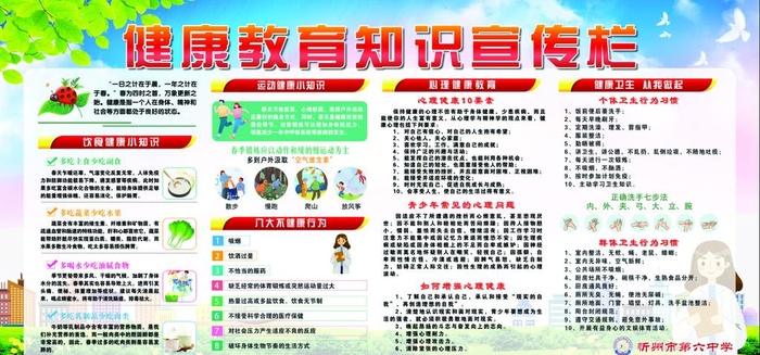 健康教育知识宣传栏图片