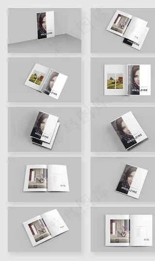画册杂志手册样机效果图图片