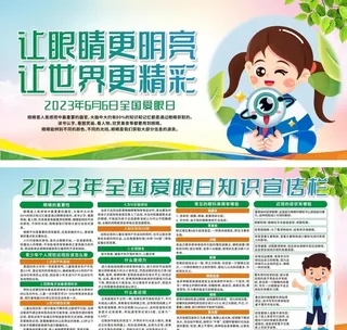 爱眼日宣传展板图片
