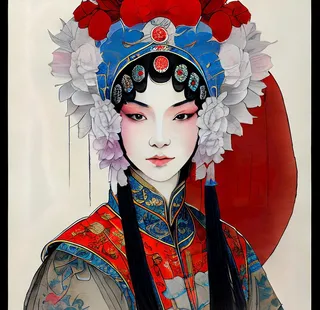 京剧人物插画图片