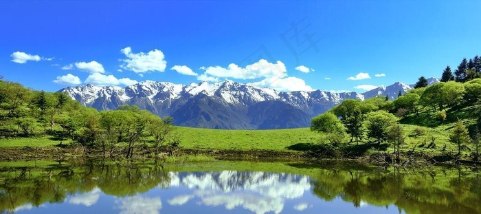 舟曲拉尕山圣湖  后俊菜鸟图库片