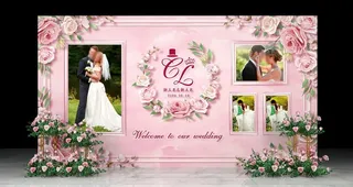 婚礼舞台背景图片