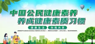 中国公民健康素养展板图片