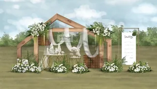 户外草坪婚礼图片