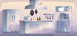 卡通厨房图片