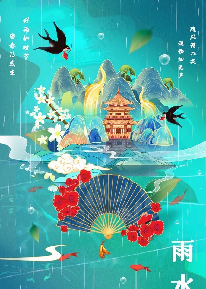 雨水图片(1701x2551)psd模版下载