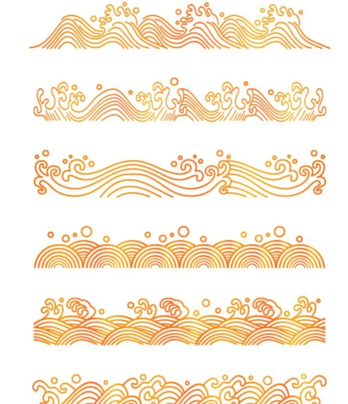 海浪纹图片ai矢量模版下载