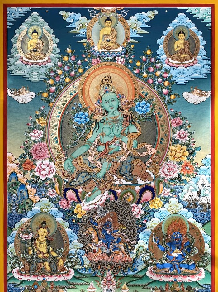 绿度母图片