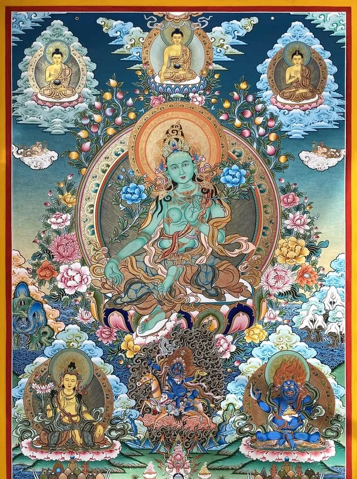 绿度母图片