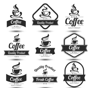 咖啡馆矢量LOGO元素图片