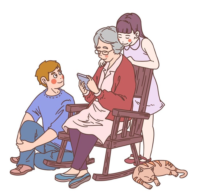 关爱老人图片