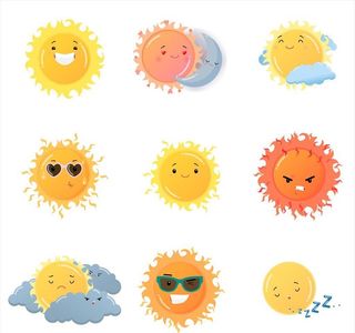 卡通太阳图片
