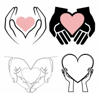 手捧爱心图片