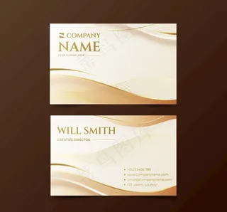 高端金色背景名片图片