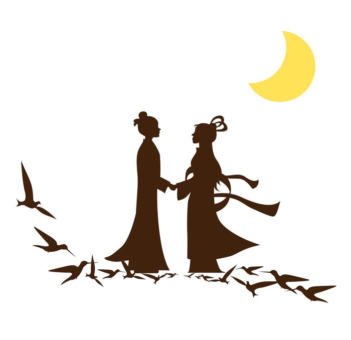 七夕素材图片ai矢量模版下载