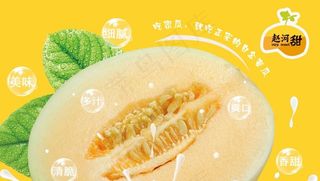 水果甜瓜促销展板图片