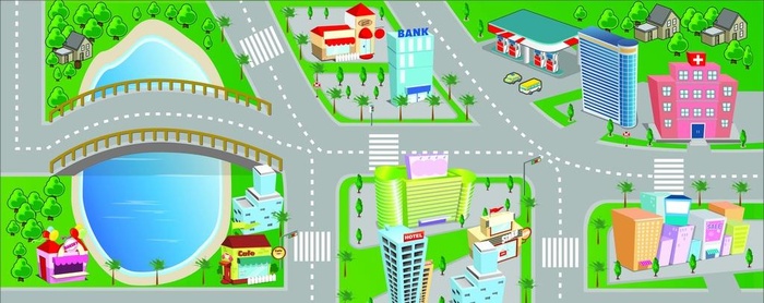 卡通赛道图图片