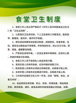 食堂卫生制度图片