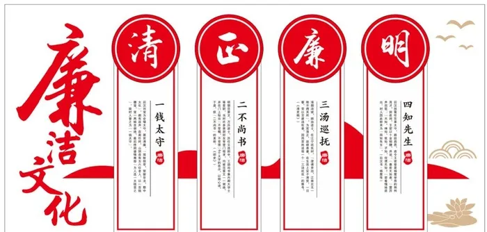 廉洁文化图片cdr矢量模版下载