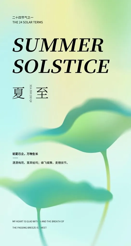 夏至节气图片(750x1334)psd模版下载