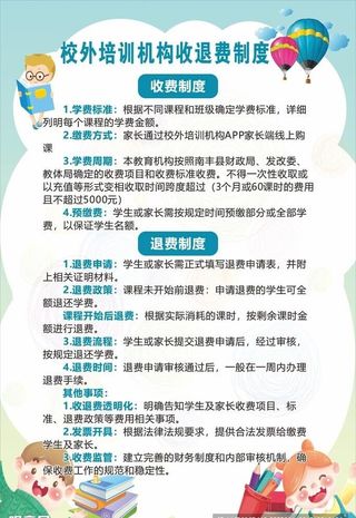 学校收退费管理制度图片