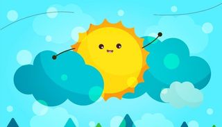 卡通太阳和云朵图片