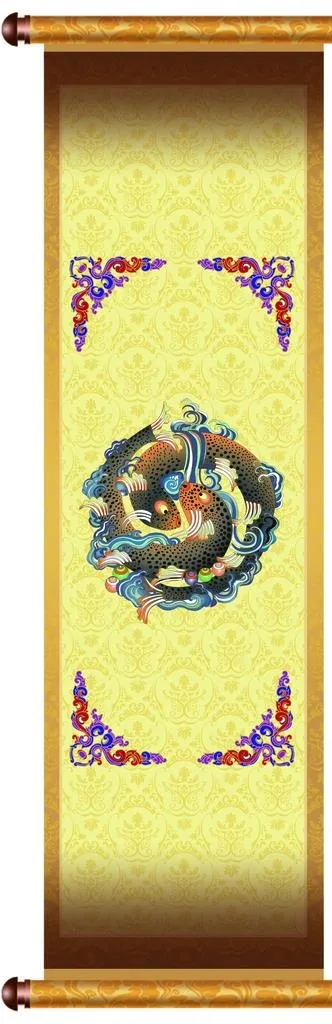 藏式吉祥八宝图片(2268x6378)psd模版下载