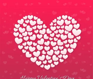 白色组合爱心矢量素材图片