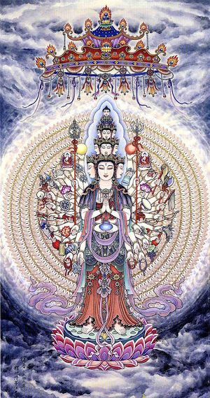 佛像,观音,莲花座,中国风,古代,民族,