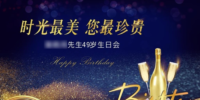 生日会背景板图片(4921x2953)psd模版下载