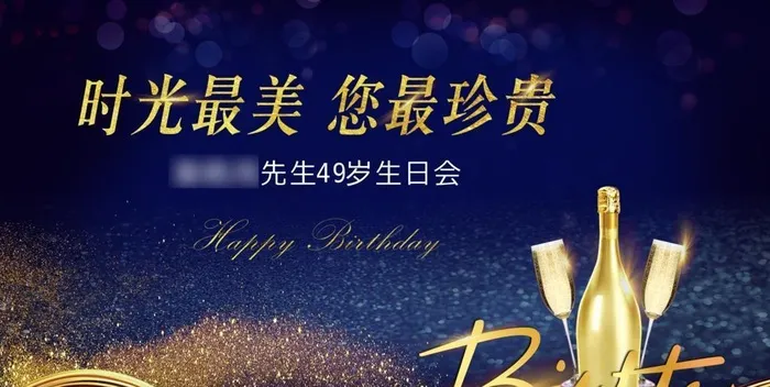 生日会背景板图片(4921x2953)psd模版下载