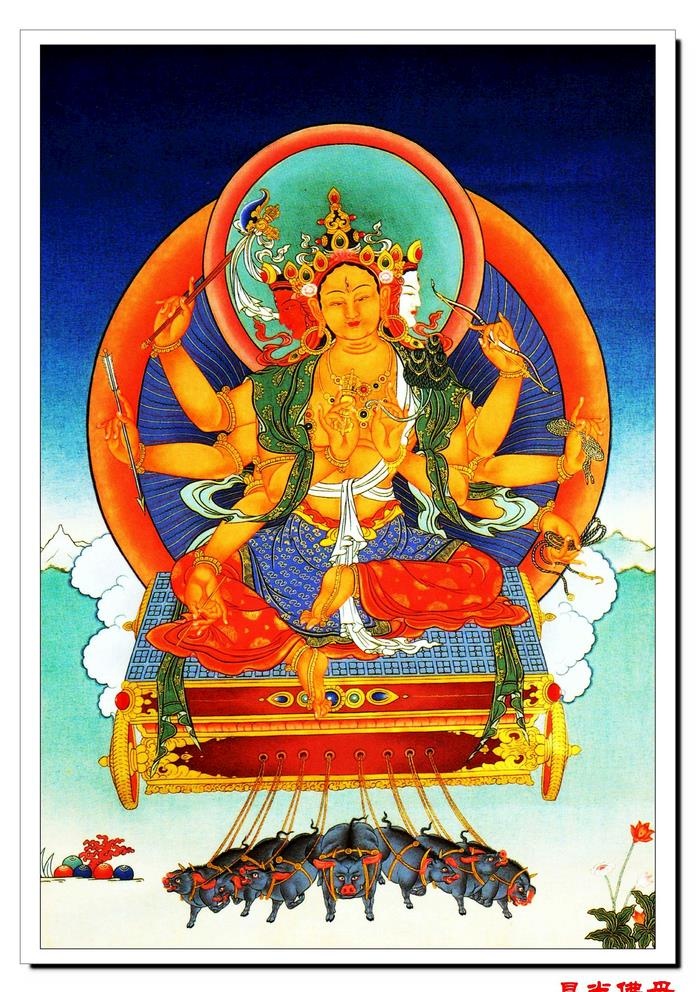 光明佛母,最美唐卡,具光佛母,佛母,