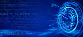 蓝色背景展板    图片