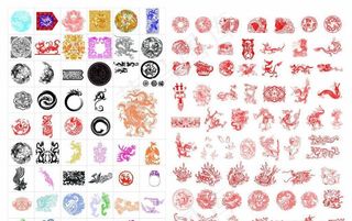 龙矢量图案图片