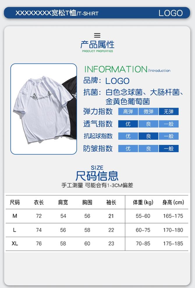 产品信息图 详情页 T恤图片(750x1147)psd模版下载