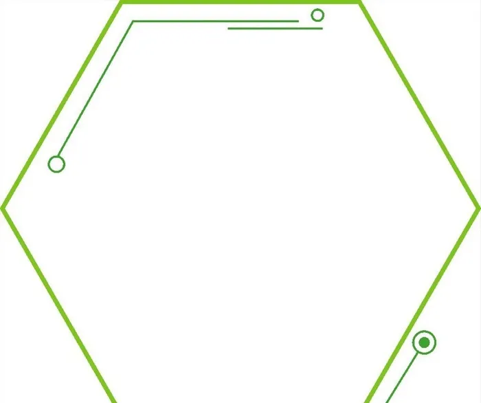 绿色六边形简约科技边框图片cdr矢量模版下载