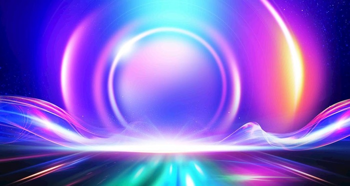 炫酷光效年会展板图片