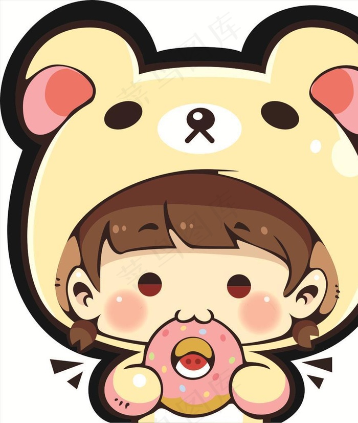 可爱卡通吃货人物图片