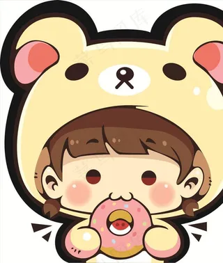 可爱卡通吃货人物图片