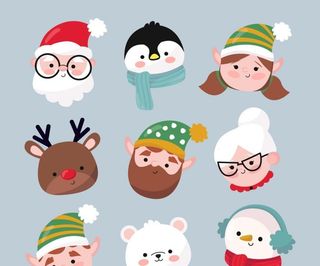 圣诞节卡通元素图片