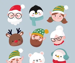 圣诞节卡通元素图片