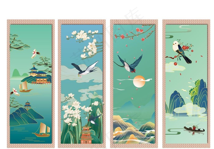 国潮文化展板图片