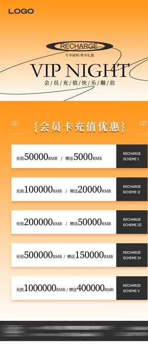 酒吧会员充值海报图片