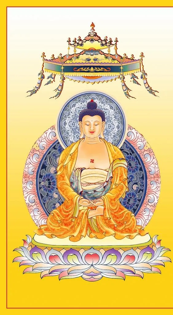 佛像,佛光,金色,如来,画像,人物,挂画,
