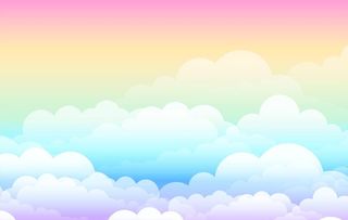 卡通白云背景图片