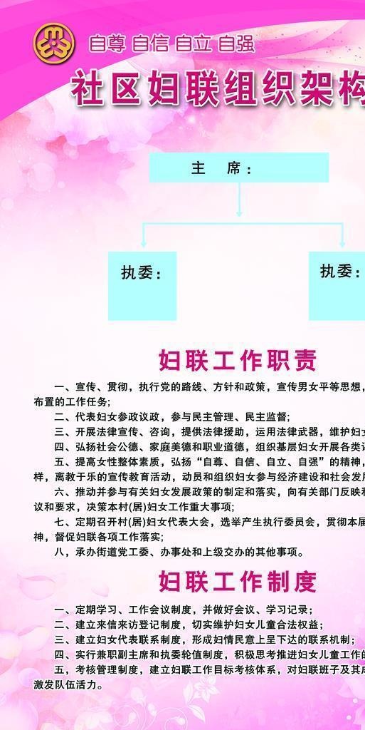妇联组织架构图图片(1630x2480)psd模版下载
