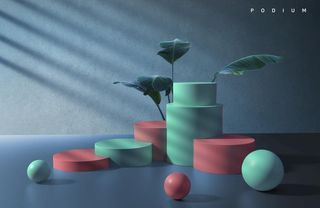 质感时尚电商产品场景分层背景图片