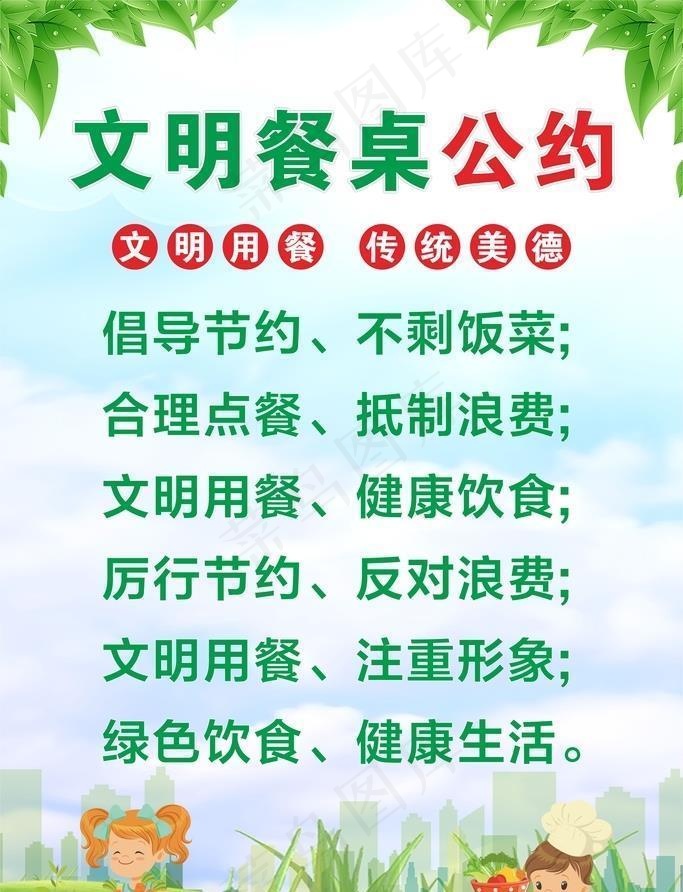 文明餐桌公约图片cdr矢量模版下载