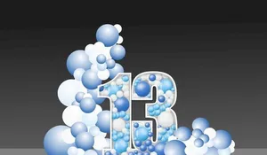 气球数字造型堆头图片