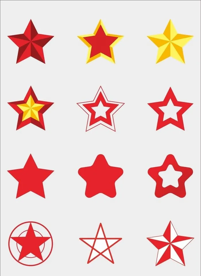 五角星图片cdr矢量模版下载